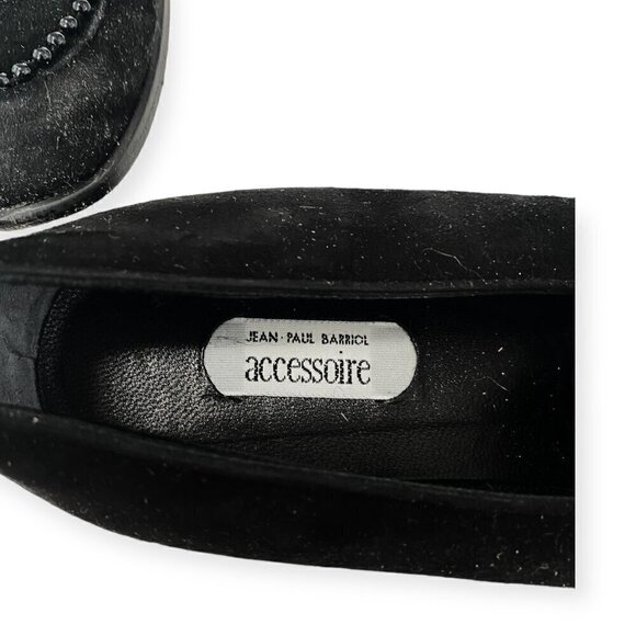 Vintage French Accessoire Diffusion Black suede loafer, Size 38.5EU, beads - Picture 13 of 13